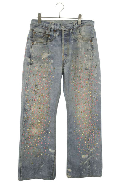 ACNE STUDIOS Studded Loose Fit Denim Jeans Indigo Size 31