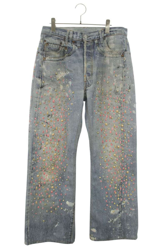 ACNE STUDIOS Studded Loose Fit Denim Jeans Indigo Size 31