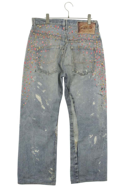 ACNE STUDIOS Studded Loose Fit Denim Jeans Indigo Size 31