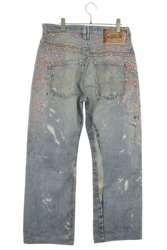 ACNE STUDIOS Studded Loose Fit Denim Jeans Indigo Size 31