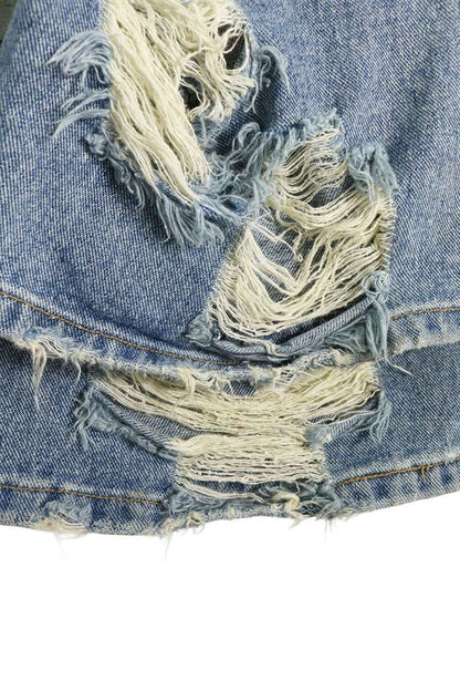 THUG CLUB 24AW Distressed Tribal Denim Jeans Size 3