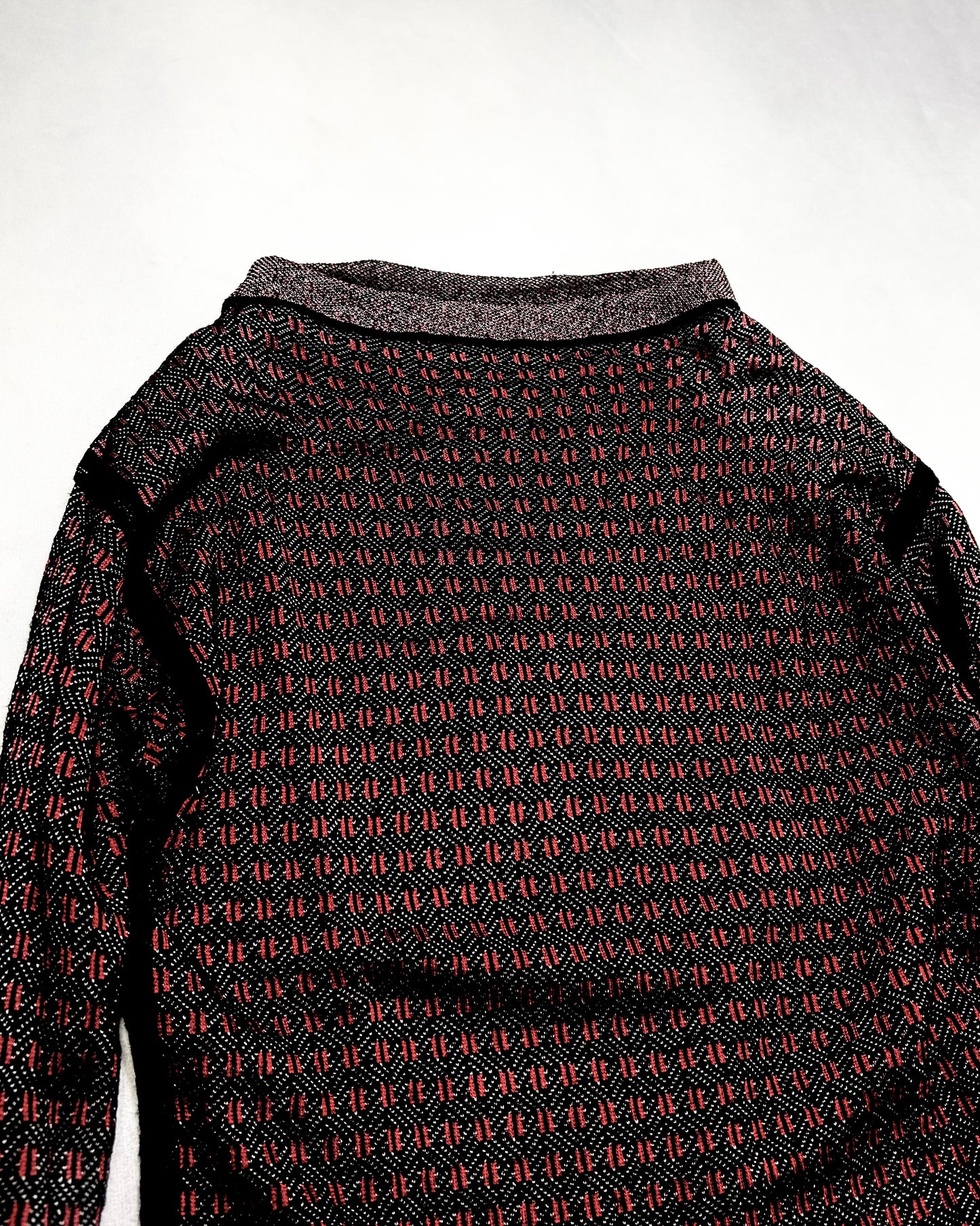 Jean Paul GAULTIER FEMME Geometric Jacquard Knit Top Size 40