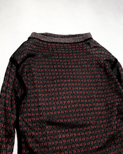 Jean Paul GAULTIER FEMME Geometric Jacquard Knit Top Size 40