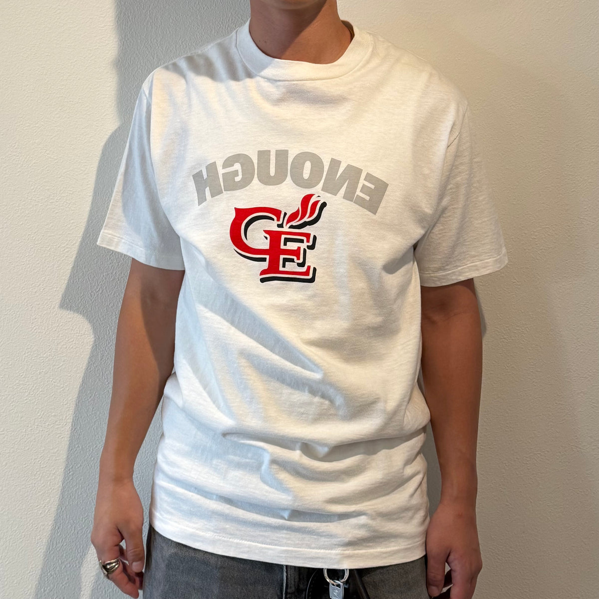 GOODENOUGH 90s White Tee Size M