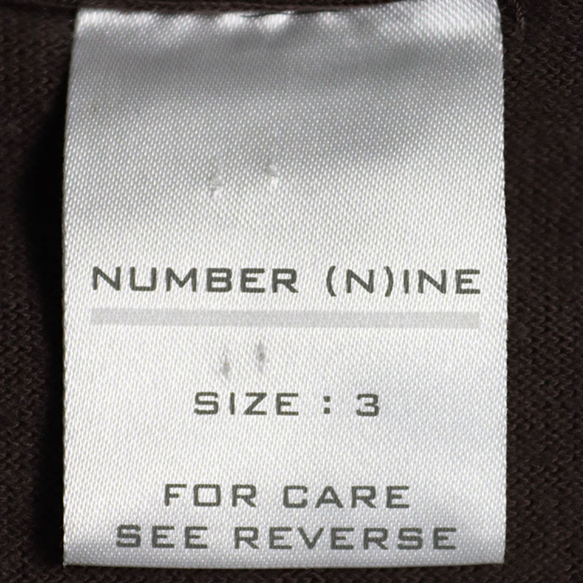 NUMBER (N)INE 2002 A/W Brown Jacket Size 3