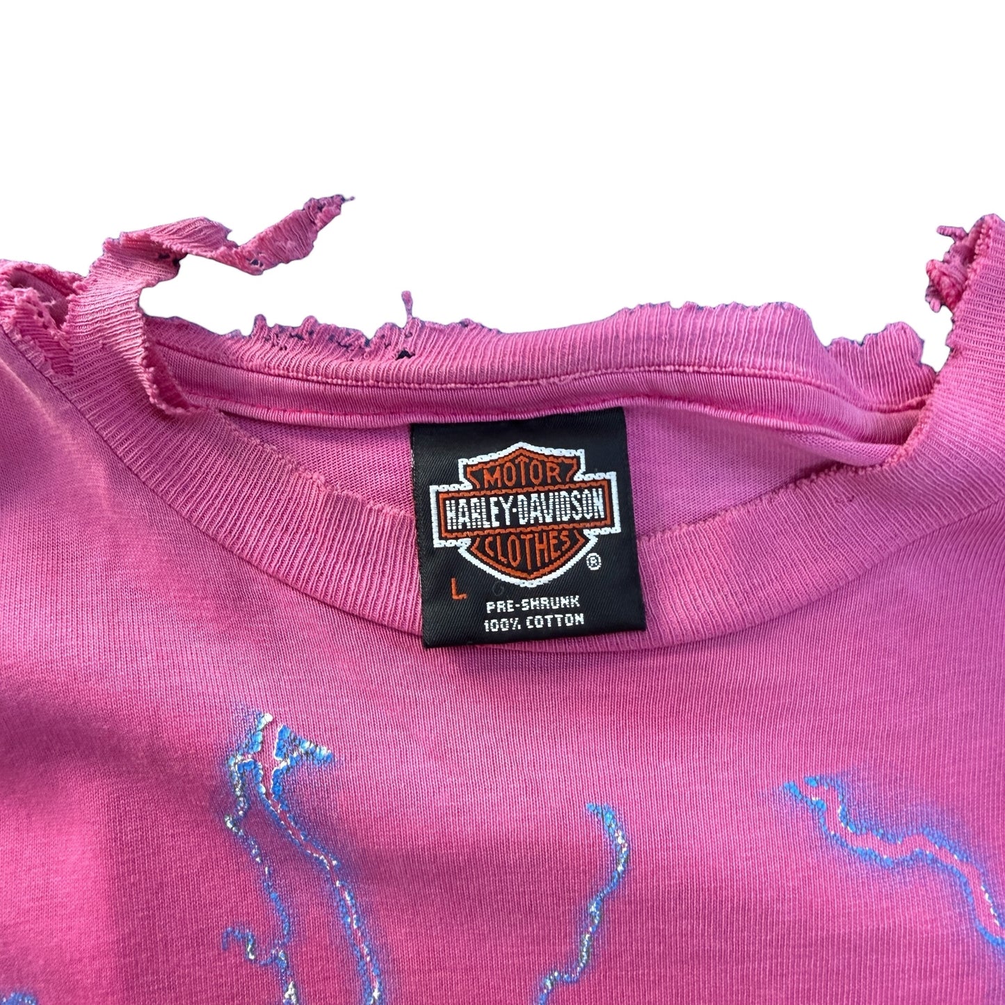 HARLEY DAVIDSON 90s Vintage Thunder Pattern T-Shirt Size L