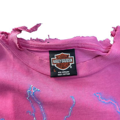 HARLEY DAVIDSON 90s Vintage Thunder Pattern T-Shirt Size L