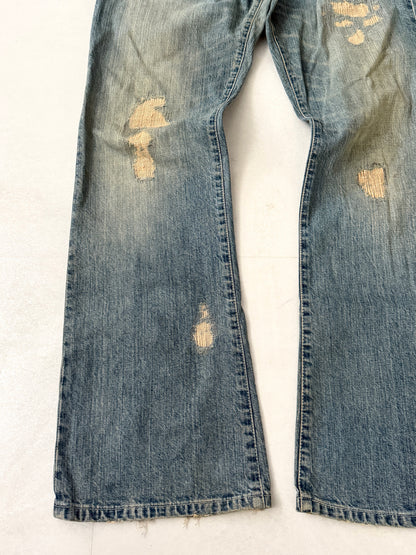 TETE HOMME Damaged Wide Pants Size LL