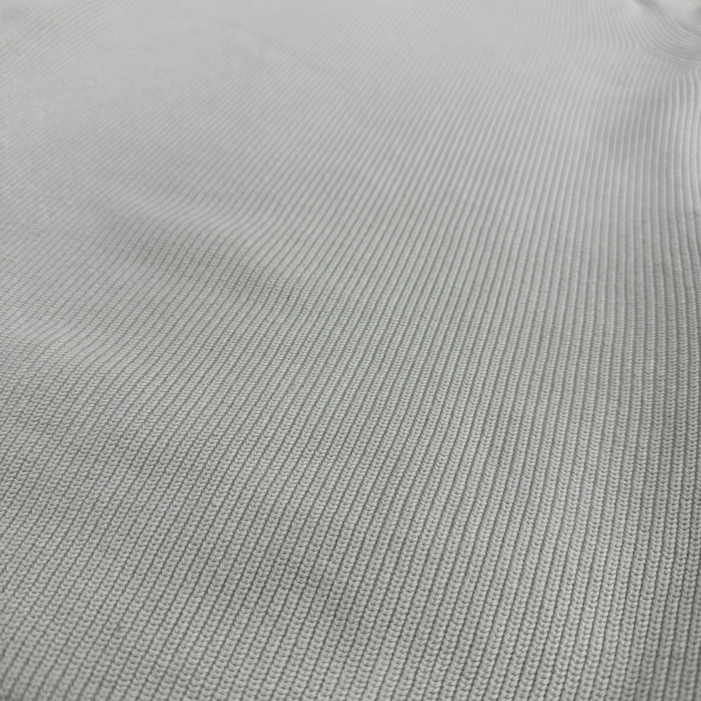 AURALEE 19SS White Cotton V-Neck Rib Knit Sweater