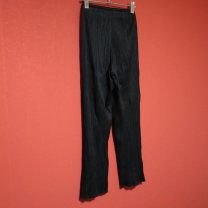 PLEATS PLEASE 00AW Black Pleated Straight Easy Pants Size 2