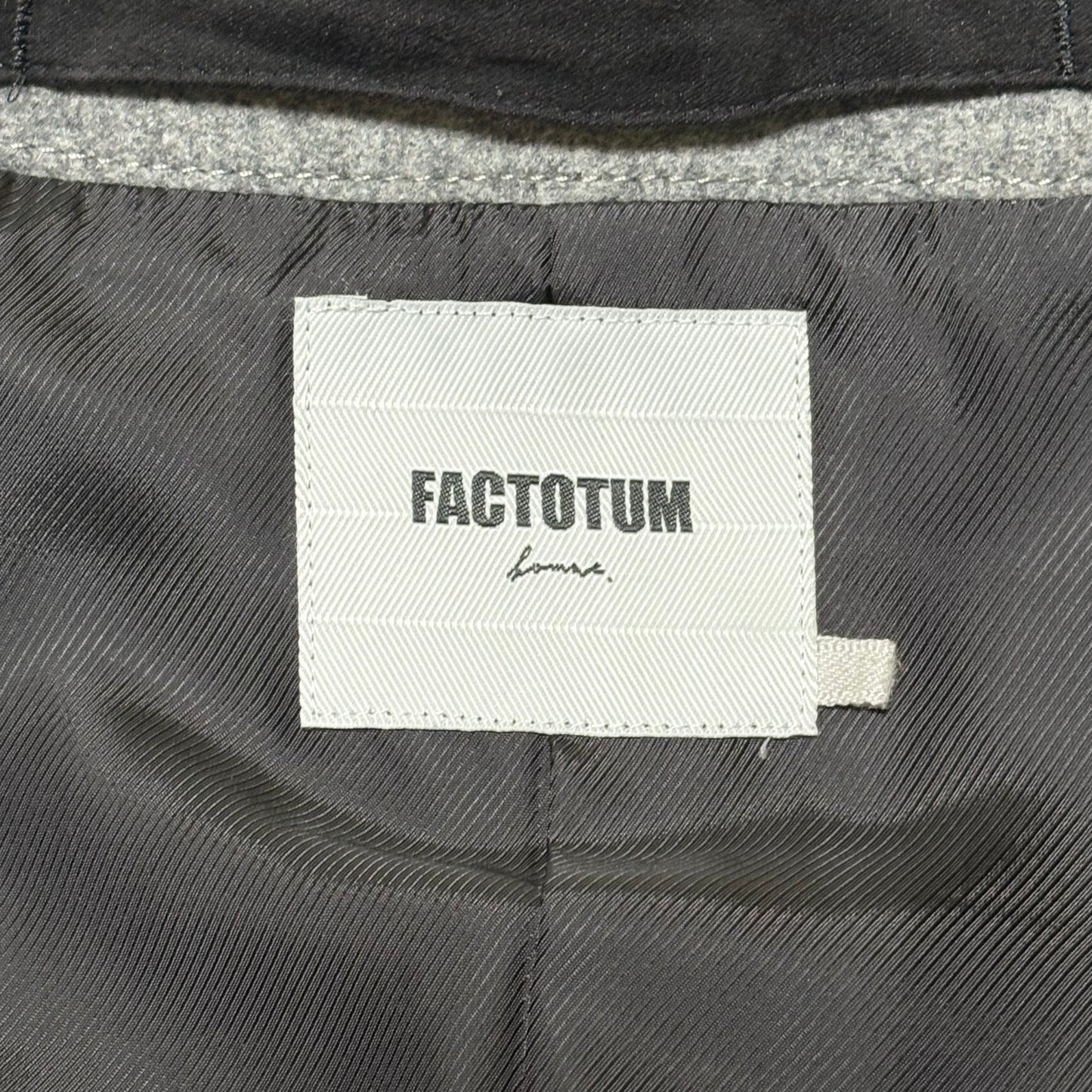 FACTOTUM Gray Wool Melton Pea Coat Size 44
