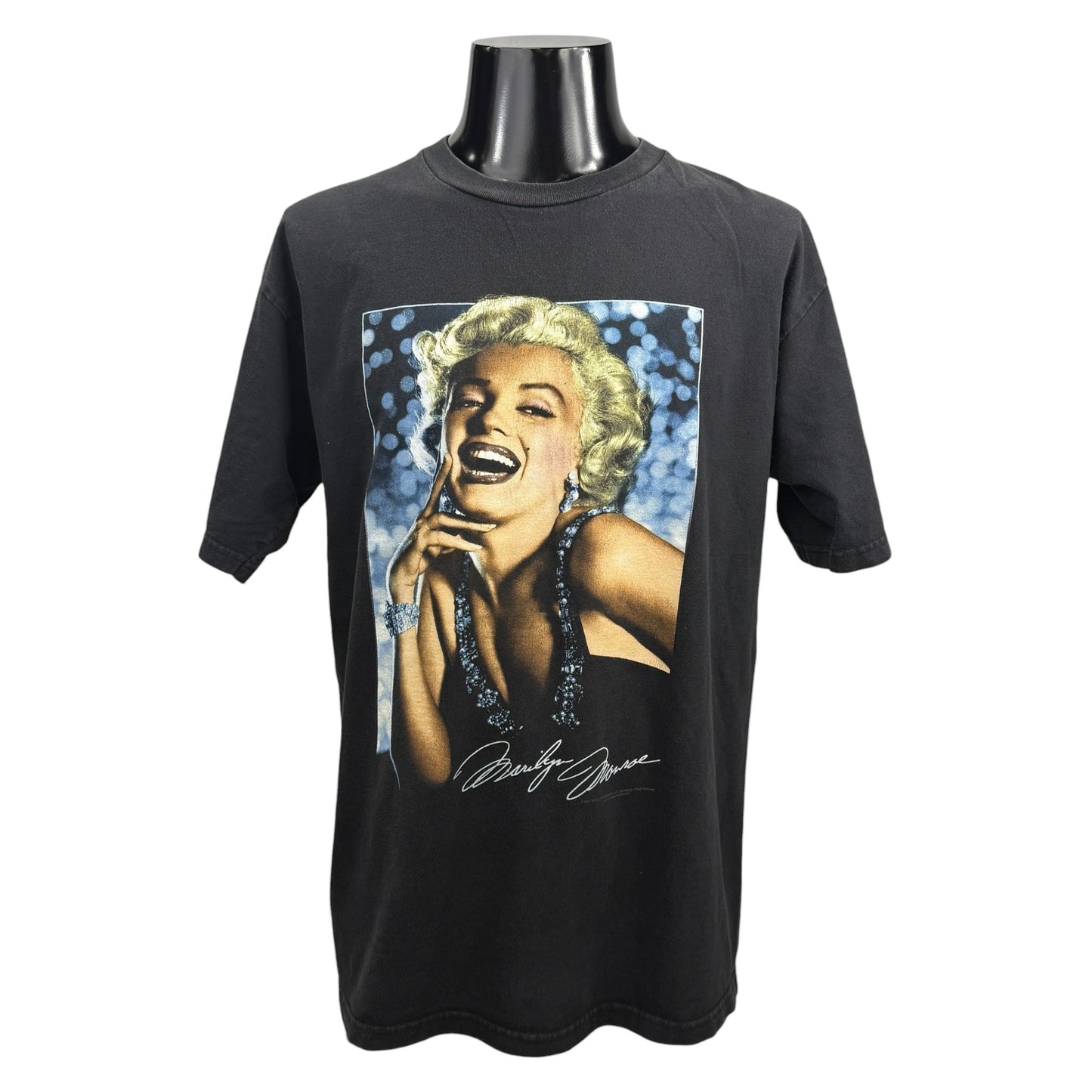 MARILYN MONROE 00s Vintage Signature Graphic T-Shirt Size L