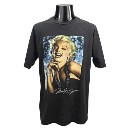 MARILYN MONROE 00s Vintage Signature Graphic T-Shirt Size L