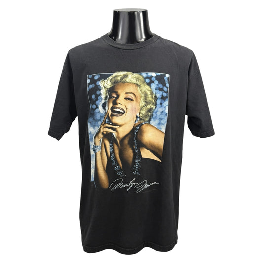 MARILYN MONROE 00s Vintage Signature Graphic T-Shirt Size L