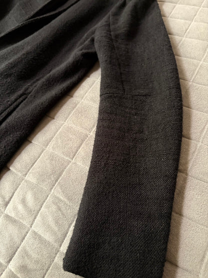 GIORGIO BRATO 2010s Artisan Cotton Blazer Black Size 48