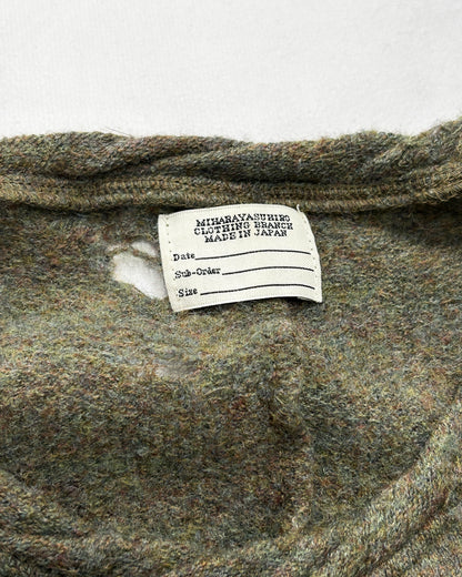 MIHARA YASUHIRO Churchill Branch Distressed Wool Knit Size S