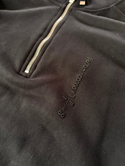 DIESEL BLACKGOLD Cotton Quilted Half-Zip Sweatshirt Size XS