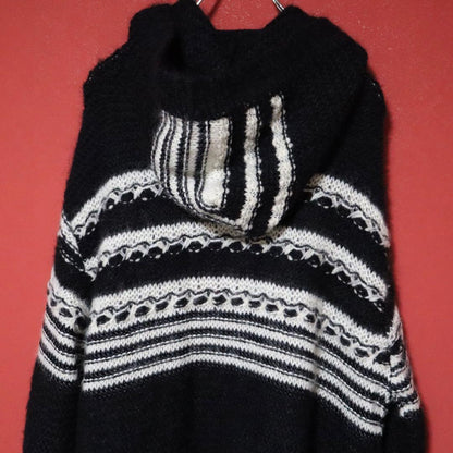 SAINT LAURENT PARIS 22AW Mohair Hooded Cardigan Size L