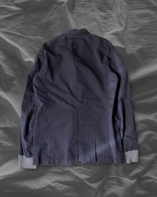 DRIES VAN NOTEN SS09 Cotton Silk Blazer Navy Size 44
