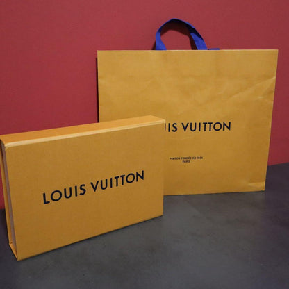 Louis Vuitton Gray Damier Leather Patch Drivers Knit Size M