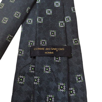 COMME des GARCONS HOMME Keichi Tanaka Rosette Silk Tie Black