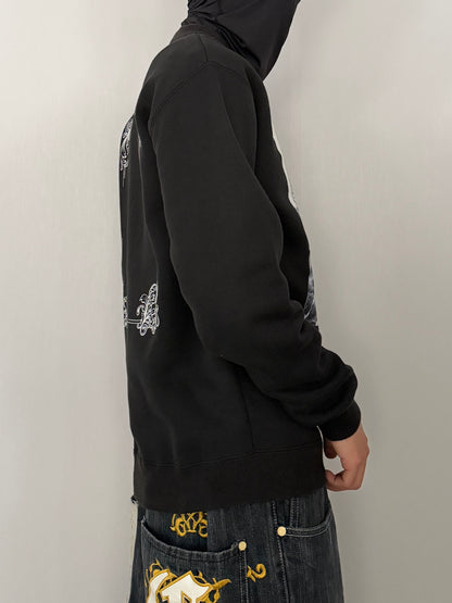Swagger Black Cotton Sweatshirt Size M
