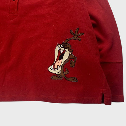 LOONEY TUNES 90s Sweatshirt Red Size L