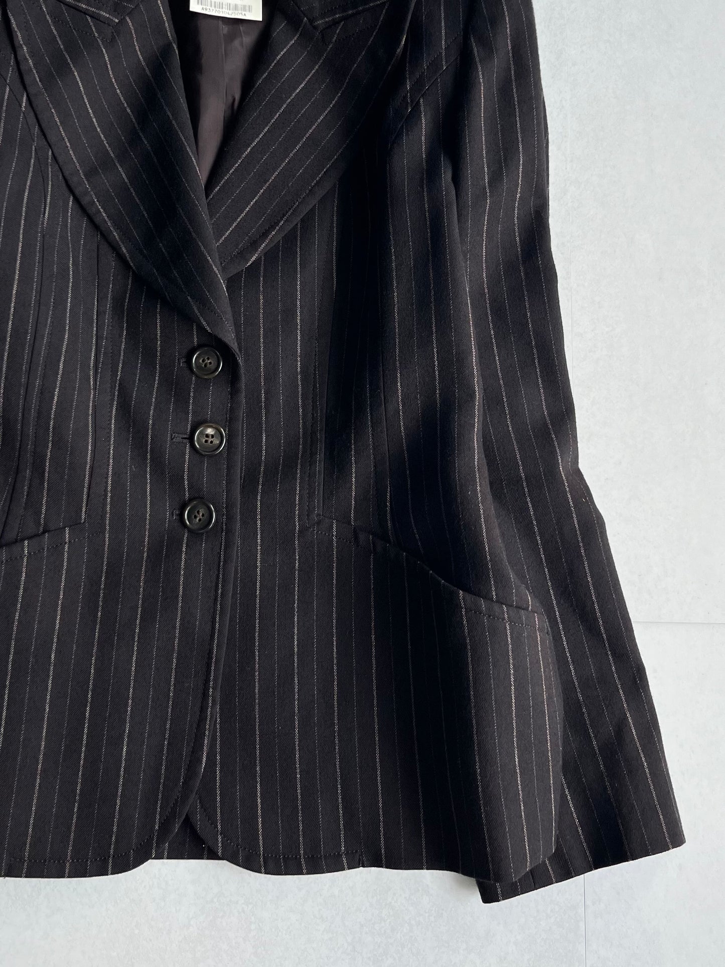 Katharine Hamnett London Black Stripe Jacket Size M