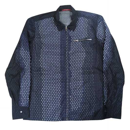 PRADA SPORT Digital Camo Nylon Jacket Navy Size L