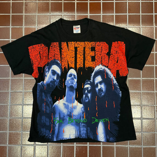 PANTERA band T Vintage 90s band tee featuring album artwork Black Size L