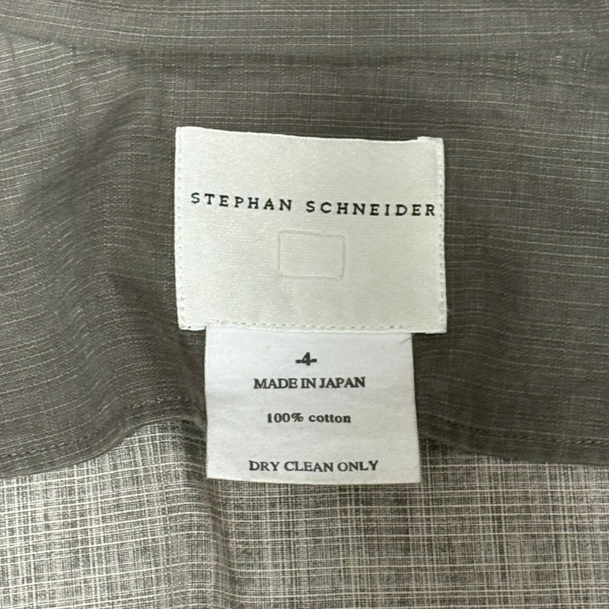 STEPHAN SCHNEIDER Khaki Cotton Balmacaan Coat Size 4