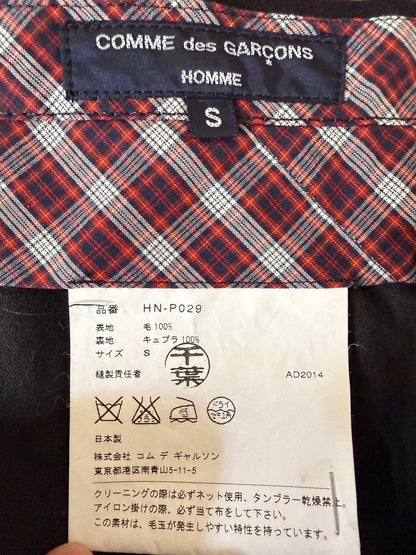 COMME des GARÇONS HOMME AW14 Wool Slim Trousers Black Size S