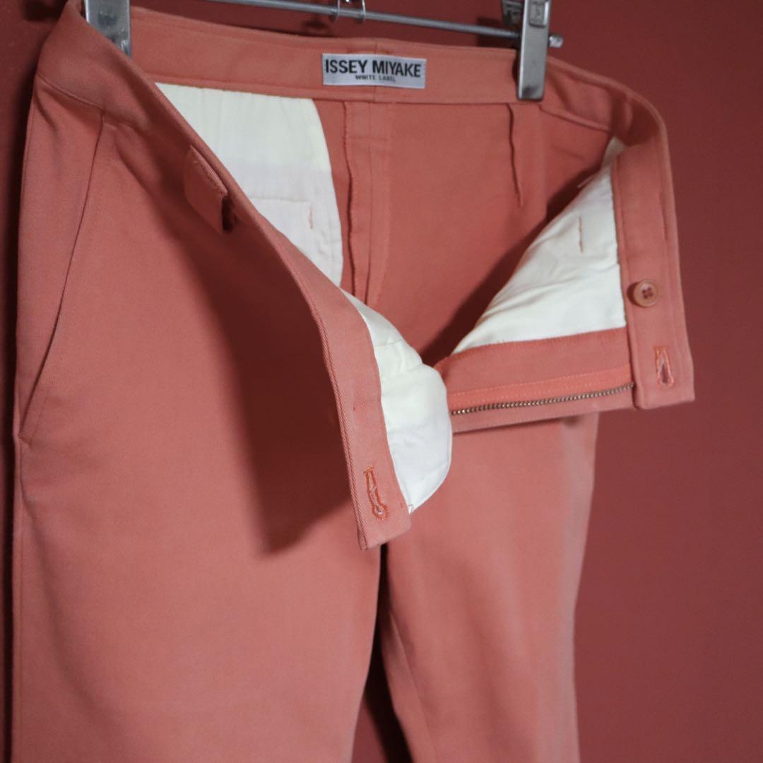 Issey Miyake Pink Straight Cotton Stretch Chinos Size 2