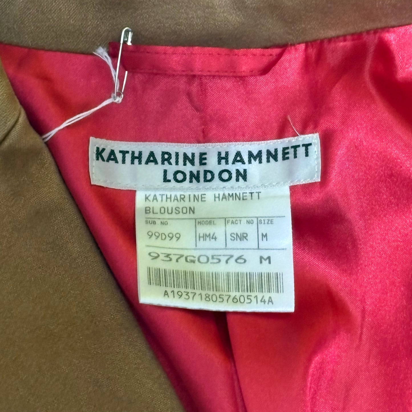 KATHARINE HAMNETT LONDON 90s Cotton Half Coat Size M