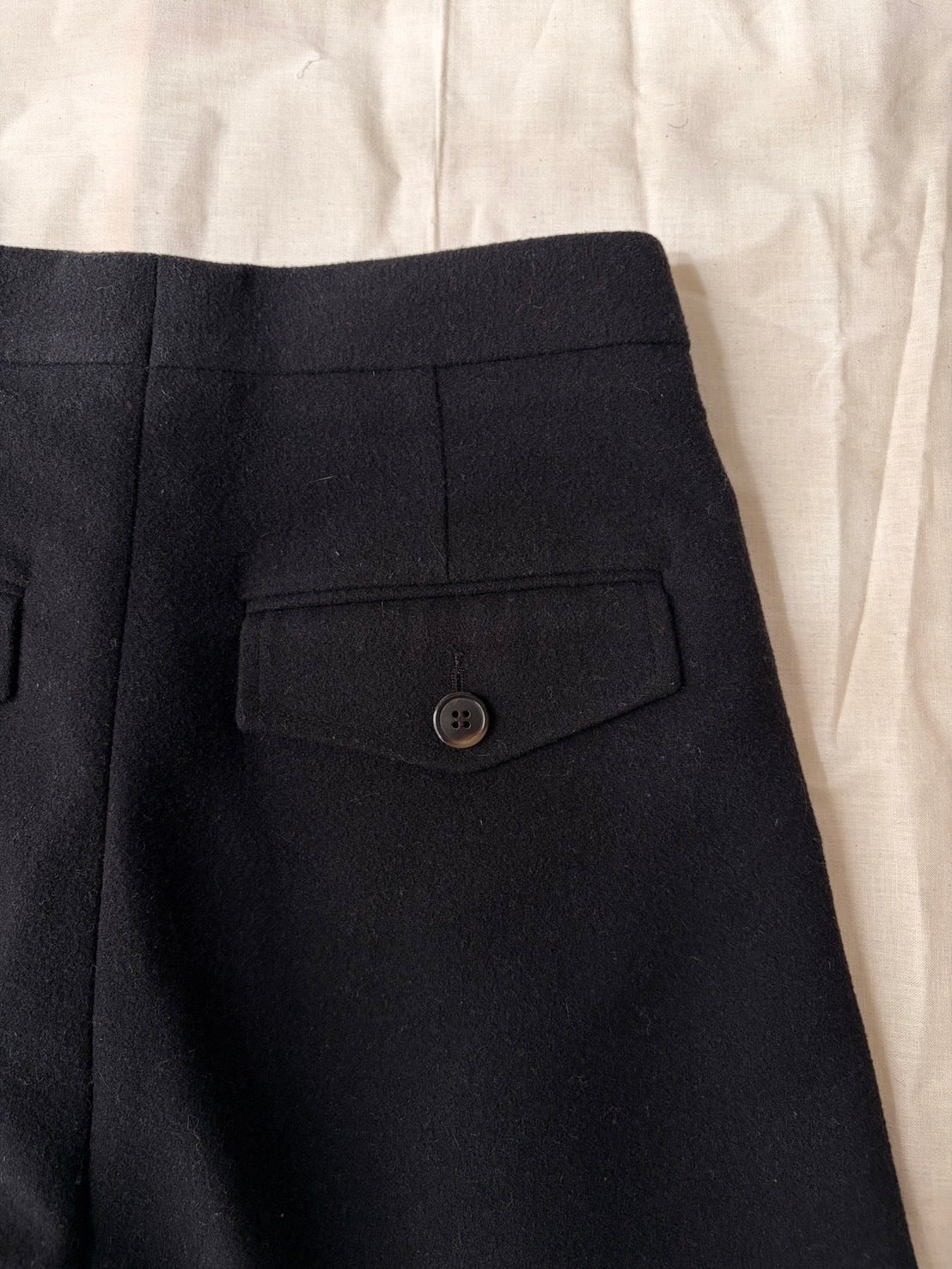 DRIES VAN NOTEN 2010s Wool Cotton Shorts Black Size 36