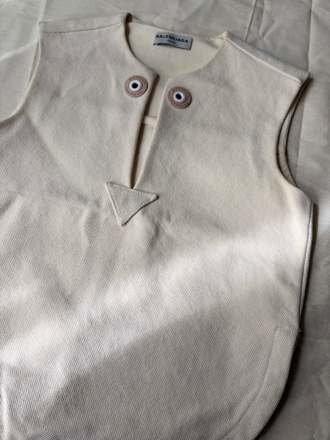 BALENCIAGA 14AW Heavy Cotton Vest White