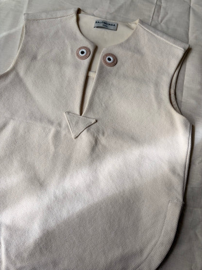 BALENCIAGA 14AW Heavy Cotton Vest White