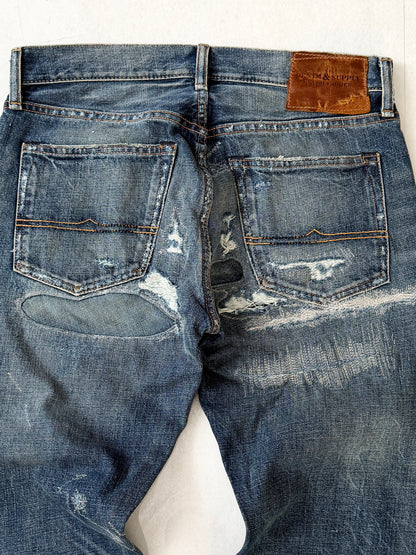 DENIM&SUPPLY Patchwork Damaged Denim Jeans Size 30/30