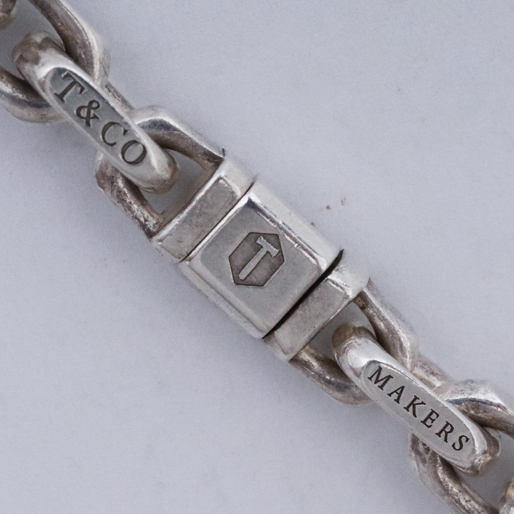 TIFFANY&CO. 1837 Makers Chain Necklace Silver Gold Size 62CM