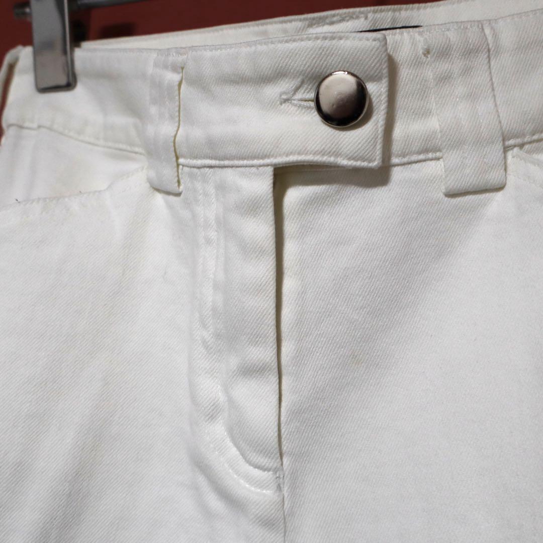 Balenciaga Vintage Hem Zip White Denim Size 34