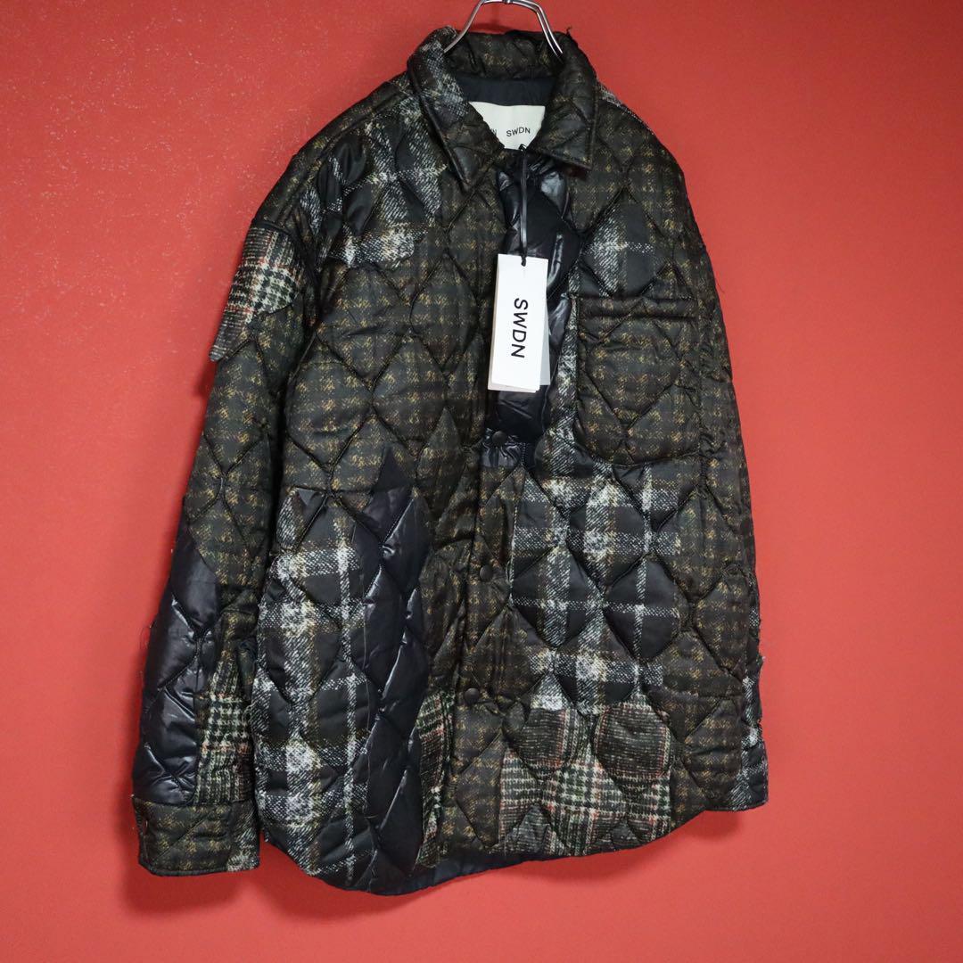CMMN SWDN 19AW Brown Quilted Distressed Down Coat Size 46