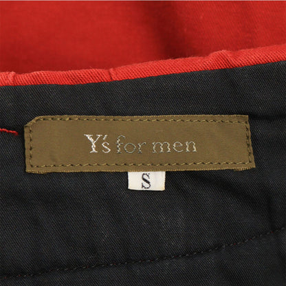 Y's for men 1992A/W Red Cotton Casual Pants Size S