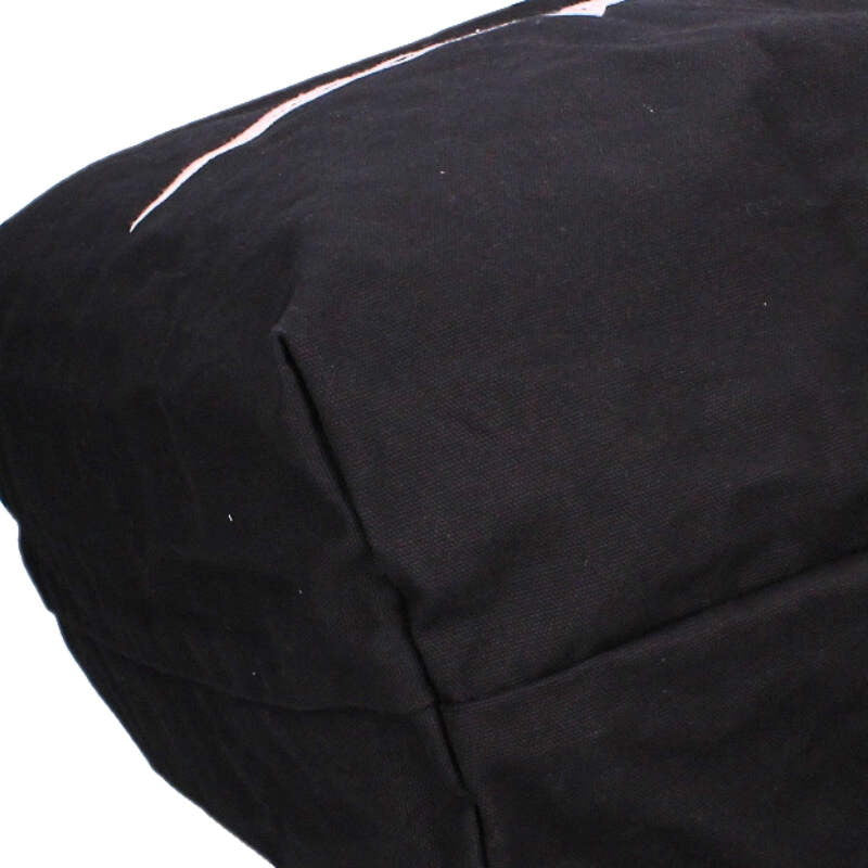 Rick Owens Logo Embroidered Cotton Tote Bag Black