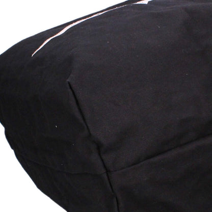 Rick Owens Logo Embroidered Cotton Tote Bag Black