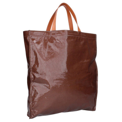 ACNE STUDIOS Brown Shiny Polyurethane Tote Bag Size ONE SIZE
