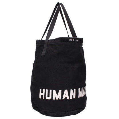 HUMAN MADE Logo Print Canvas Tote Bag Black Size ONE SIZE