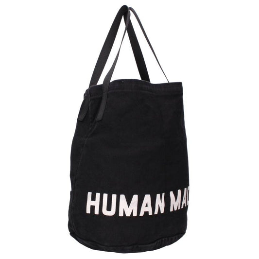 HUMAN MADE Logo Print Canvas Tote Bag Black Size ONE SIZE