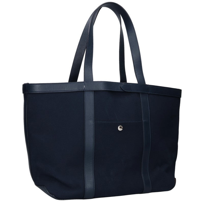 J&M Davidson Leather Trim Canvas Tote Bag Navy Size XXS