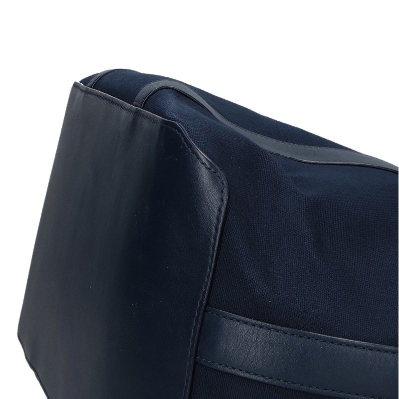 J&M Davidson Leather Trim Canvas Tote Bag Navy Size XXS