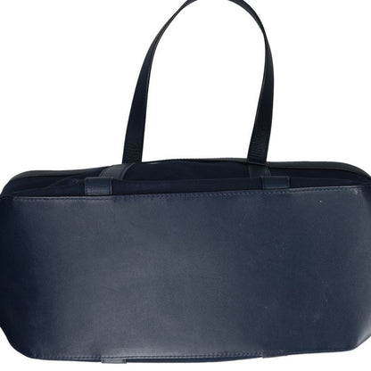 J&M Davidson Leather Trim Canvas Tote Bag Navy Size XXS